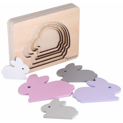 KINDSGUT Dřevěné puzzle zajíc - 31005za_001
