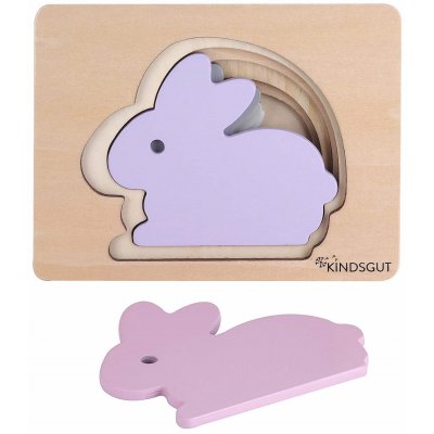 KINDSGUT Dřevěné puzzle zajíc - 31005za_002