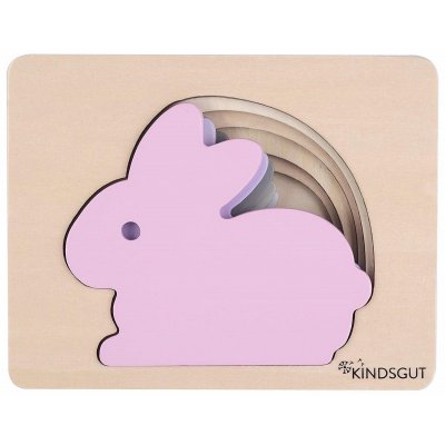 KINDSGUT Dřevěné puzzle zajíc - 31005za_003