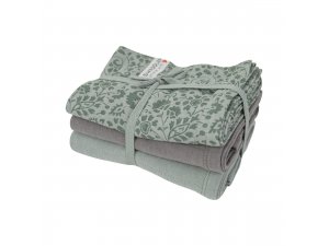 LODGER Swaddler Flower Tribe 3balení 70 x 70 cm Silt Green - 40405_001