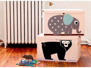 3 SPROUTS Truhla na hračky Bear Black - 42908bb_002