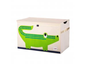 3 SPROUTS Truhla na hračky Crocodile Green
