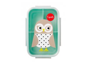 3 SPROUTS Krabička na jídlo Bento Owl Mint