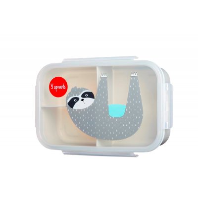 3 SPROUTS Krabička na jídlo Bento Sloth Gray - 42911sg_001