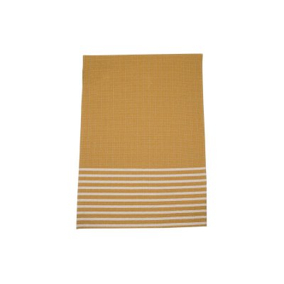 DF MARE KIDS Dětská deka Honeycomb with Stripes Mustard 70 x 90 cm
