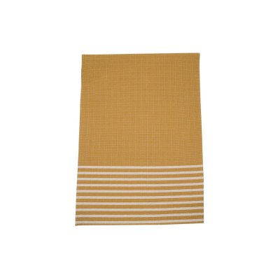 DF MARE KIDS Dětská deka Honeycomb with Stripes Mustard 70 x 90 cm