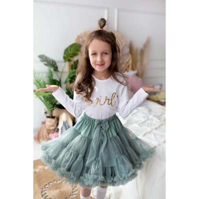 MANUFAKTURA FALBANEK Sukně PettiSkirt Dusty Mint 7 - 9 let