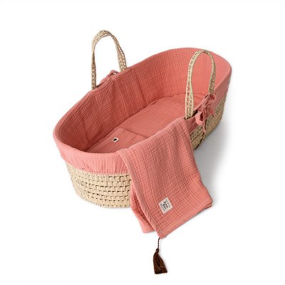 FUNNABABY Kompletní Mojžíšův koš s výbavou Coral Pink - 45511cp_001