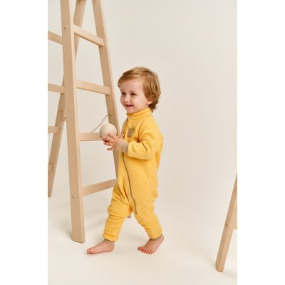 LEOKID Fleecový overal Yellow Mellow vel. 4 - 5 let (vel. 104) - 47901_003