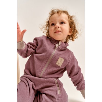 LEOKID Fleecový overal Aster Sand vel. 12 - 18 měsíců (vel. 80) - 47903_004