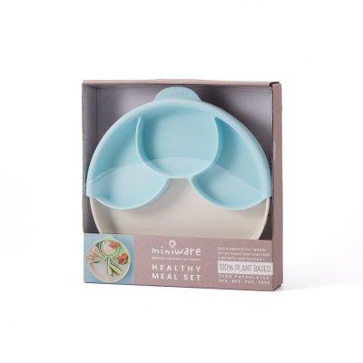 MINIWARE Dělený talíř Healthy Meal Vanilla/Aqua - 48408va_001