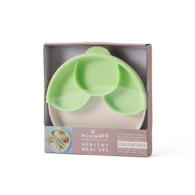 MINIWARE Dělený talíř Healthy Meal Vanilla/Key Lime - 48408vk_001