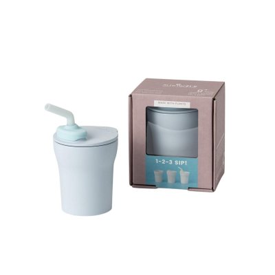 MINIWARE Hrneček s brčkem 1-2-3! Aqua/Aqua - 48409aa_001