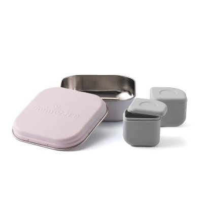 MINIWARE Jídelní box GrowBento + mističky Cotton Candy/Grey