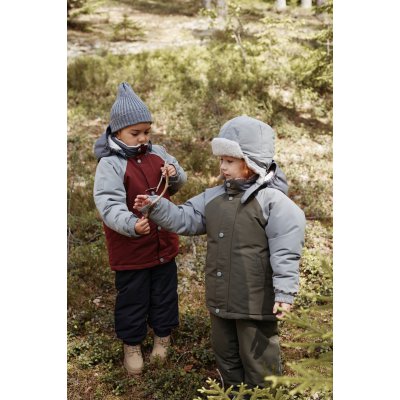 LEOKID Zimní čepice Color Block Gray Stellar vel. 9 - 18 měsíců (vel.46) - 55600_005