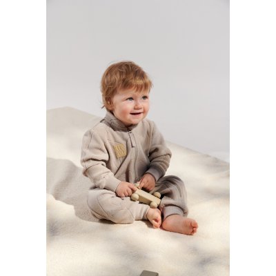LEOKID Fleecový overal Snowberry Sand Shell vel. 18 - 24 měsíců (vel. 86) - 55640_012