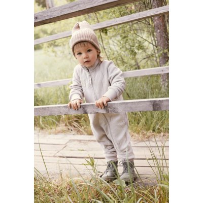 LEOKID Fleecový overal Snowberry Sand Shell vel. 18 - 24 měsíců (vel. 86) - 55640_006