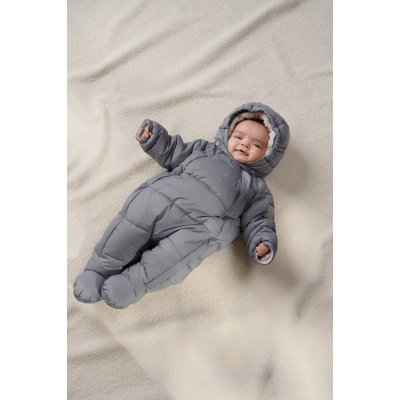 LEOKID Baby Overall Eddy Gray Stellar vel. 0 - 3 měsíce (vel. 56) - 55644_008