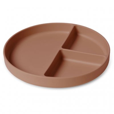 NUUROO Mingo Silikonový dělený talíř Chocolate Malt