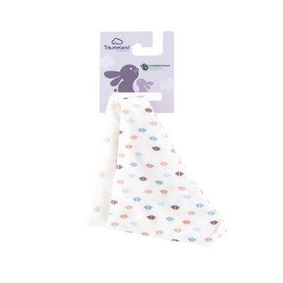 TRÄUMELAND Bandana Bib 2 ks Dreiecke bunt & Sternchen Beige - t063101_001