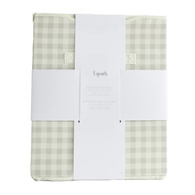 3 SPROUTS Truhla na hračky Recycled Gringham Beige - 50399gb_002