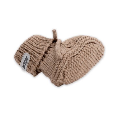 LODGER Capáčky Knit Cable Fudge vel. 0 - 6 měsíců - 69651_002