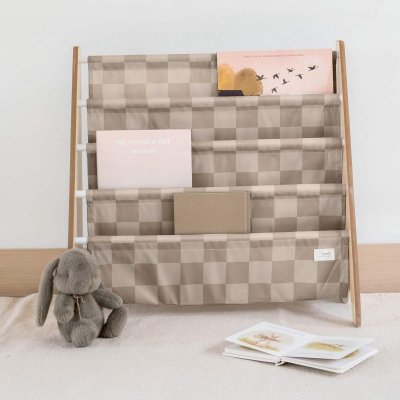 3 SPROUTS Stojan na knížky Recycled Checkerboard/Beige - 57118ch_002