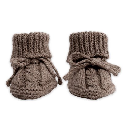 LODGER Capáčky Knit Cable Buffalo vel. 0 - 6 měsíců
