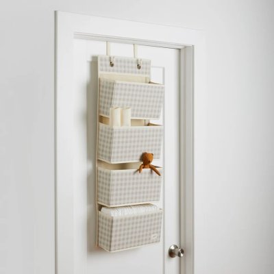 3 SPROUTS Závěsný organizér Recycled Gringham Beige - 70722gb_001