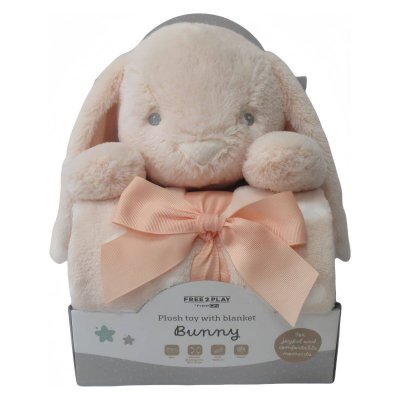 FREEON Free2Play Plyšová hračka s dekou Bunny Peach - 70757_001