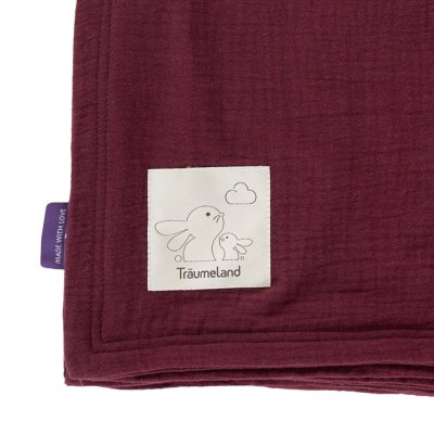 TRÄUMELAND Mušelínová deka 100 x 75 cm Beerenrot - t062008_003