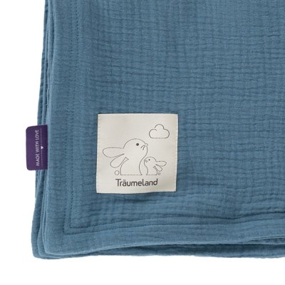 TRÄUMELAND Mušelínová deka 100 x 75 cm Jeansblau - t062011_002