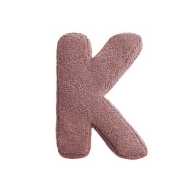 MEALINI Plyšové písmeno Růžové K