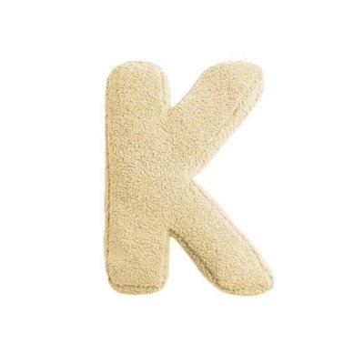 MEALINI Plyšové písmeno Krémové K