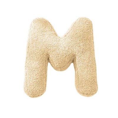 MEALINI Plyšové písmeno Krémové M