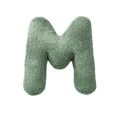 MEALINI Plyšové písmeno Zelené M