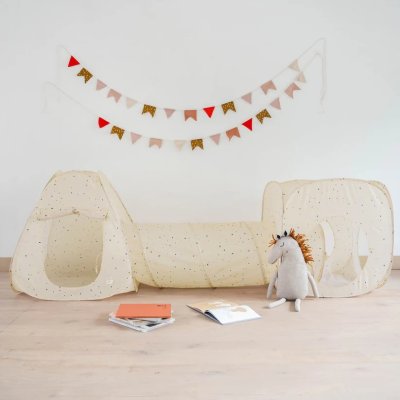 3 SPROUTS Dětský Stan a tunel 3v1 Recycled Terrazzo Beige - 71134tb_004