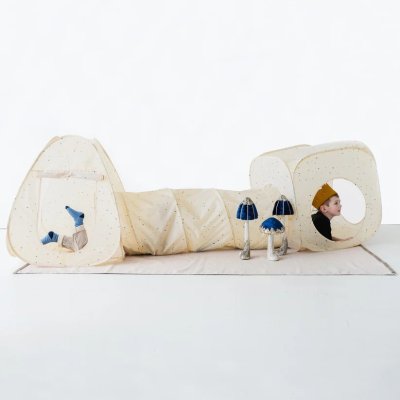 3 SPROUTS Dětský Stan a tunel 3v1 Recycled Terrazzo Beige - 71134tb_005