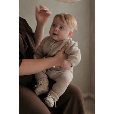 LODGER Pletený svetřík Merino Beige vel. 56 - 71329_004