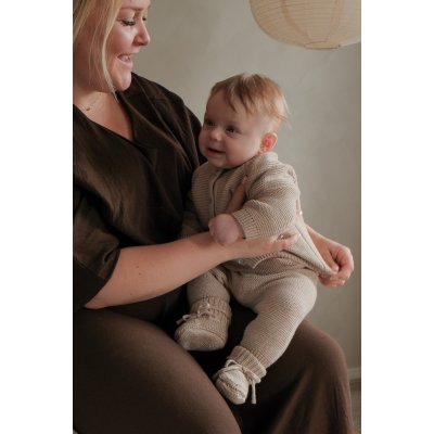 LODGER Pletený svetřík Merino Beige vel. 68 - 71331_005