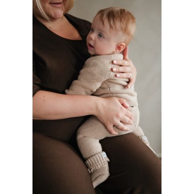 LODGER Pletené tepláčky Merino Beige vel. 68 - 71346_005