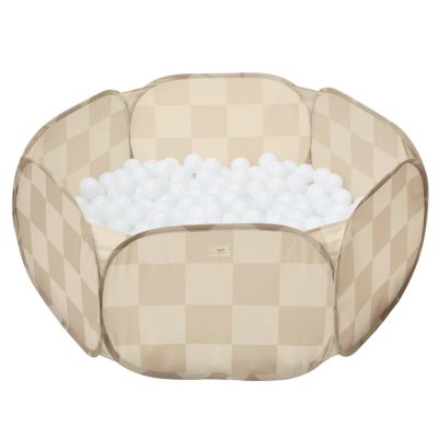 3 SPROUTS Suchý bazének Recycled Checkerboard/Beige - 71423cb_001