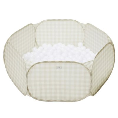 3 SPROUTS Suchý bazének Recycled Gingham/Beige - 71423gb_001
