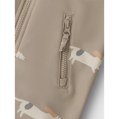 LEOKID Softshellová kombinéza Lilo Beige Woof vel. 86 - 71830_007