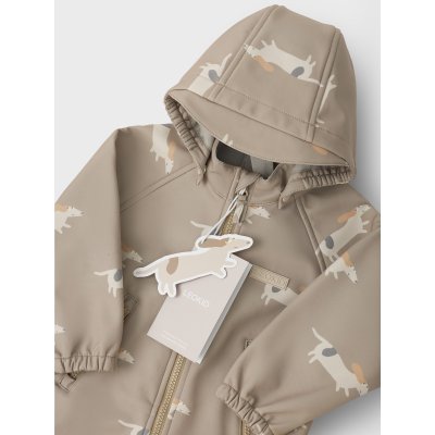 LEOKID Softshellová kombinéza Lilo Beige Woof vel. 104 - 71833_003