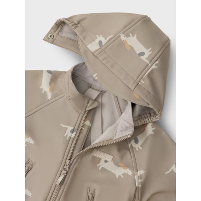 LEOKID Softshellová kombinéza Lilo Beige Woof vel. 104 - 71833_004