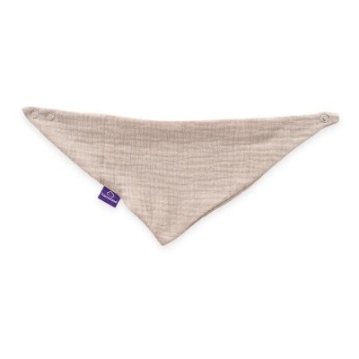 TRÄUMELAND Bandana Bib 2 ks Beige & Schokopflaume - t063104_002