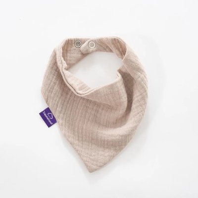 TRÄUMELAND Bandana Bib 2 ks Beige & Schokopflaume - t063104_004