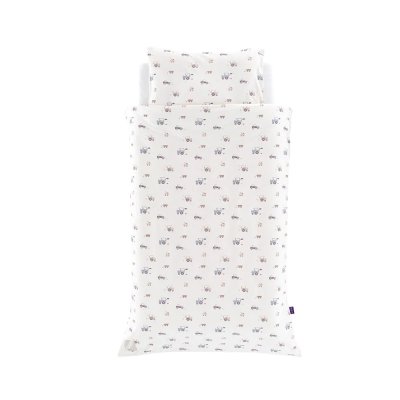 TRÄUMELAND Povlečení Jersey 100/135 + 40/60 Little Farm Blau