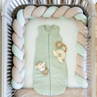 TRÄUMELAND Copánkový mantinel Signature Taupe & Mint 180 cm - t055001_003